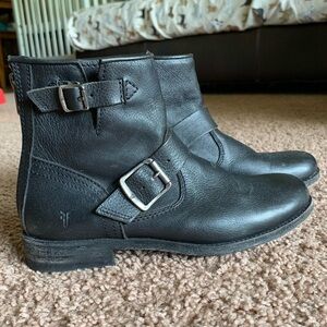 Frye Tyler Engineer Leather Ankle Moto Boots Size 6